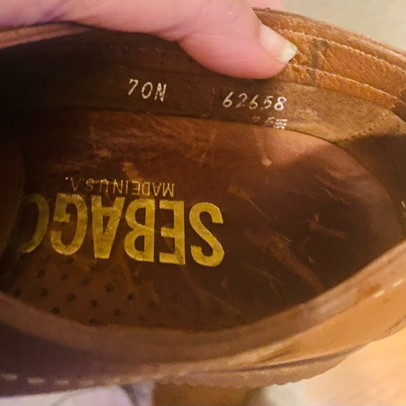Sebago womens brown lace up leather shoes size 7 with rubber sole (155) - Picture 5 of 6